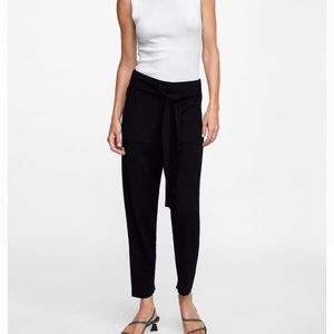 Zara tie waist knit pants